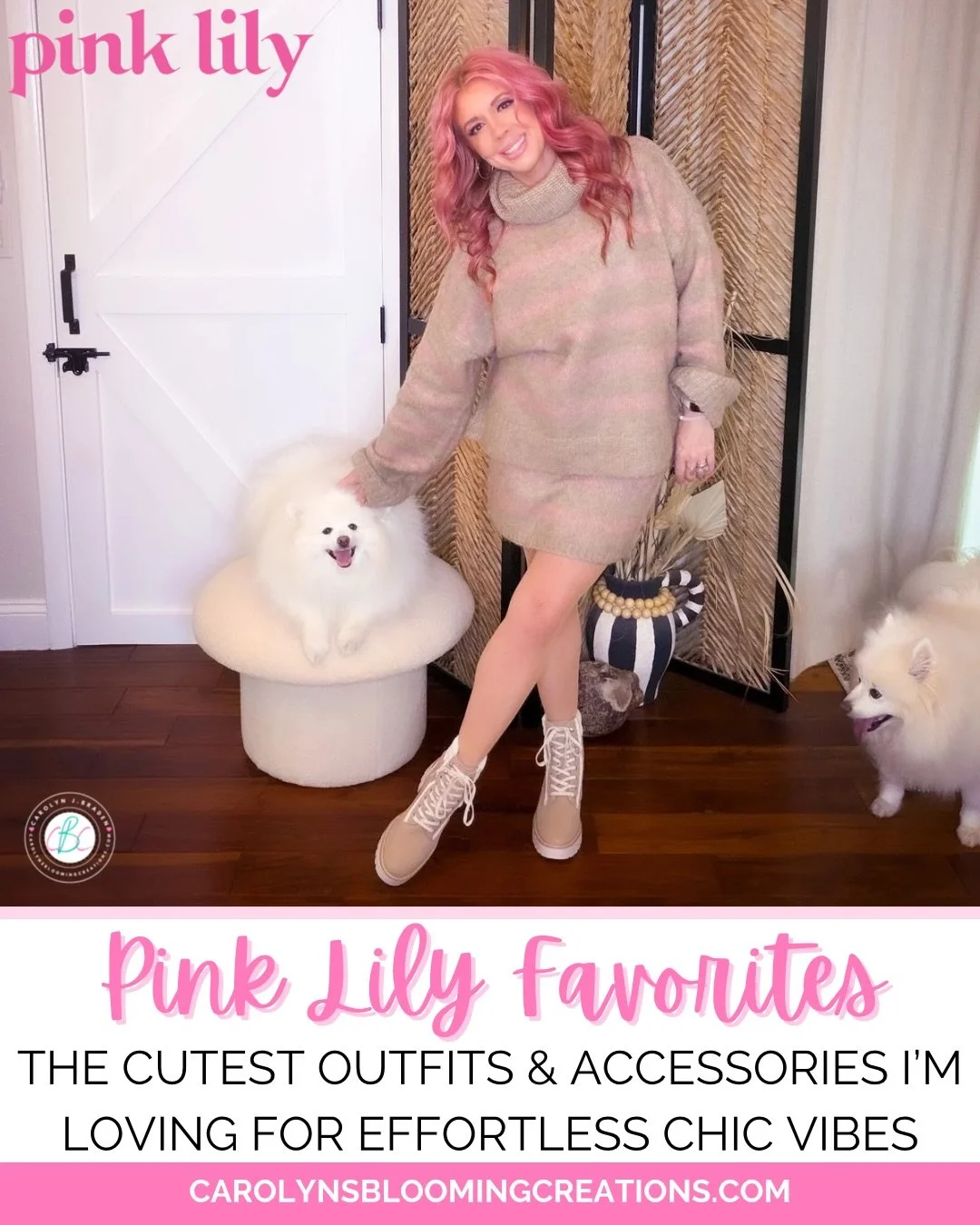 💬Comment LIKE for a DM to shop my post! 

A Pink Lily haul you need to see says my pup Minnie Pearl! 👀✨ These outfits and boots are giving &ldquo;effortless cute&rdquo; in the best way. If you want budget-friendly pieces that still look elevated, t