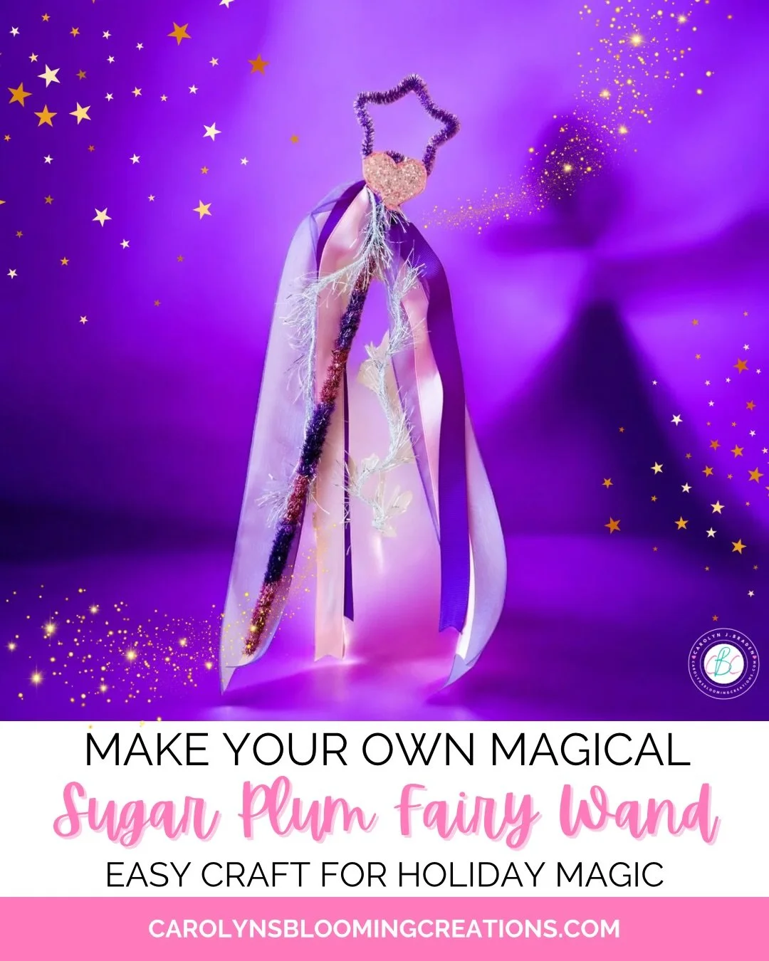 Just made the cutest Sugar Plum Fairy Wand and I&rsquo;m officially feeling holiday magic ✨🎀 This easy DIY is perfect for holiday crafting events, snow day kid crafts, or adding sparkle to your home decor. Kids love imaginary play and this achieves 
