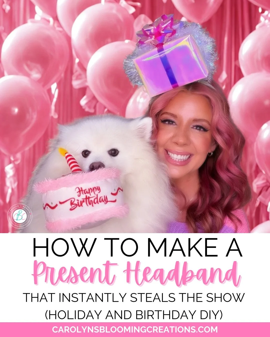 Turning myself into the gift 🎁✨ This DIY present headband is the cutest accessory for holidays and birthdays&mdash;and it&rsquo;s way easier than it looks! Also, as my mother-in-law would agree, it&rsquo;s a great way to say happy birthday to Jesus 