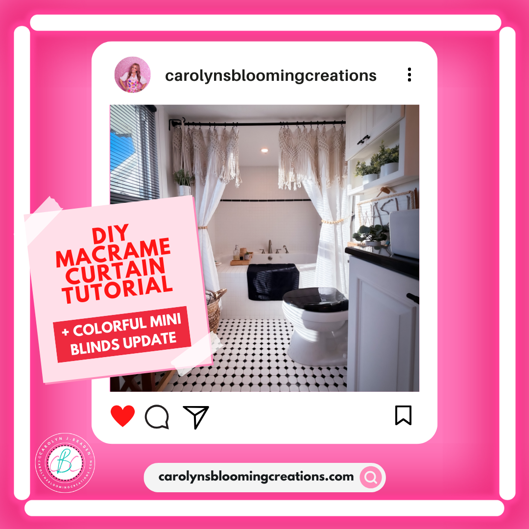 DIY Macrame Shower Curtains