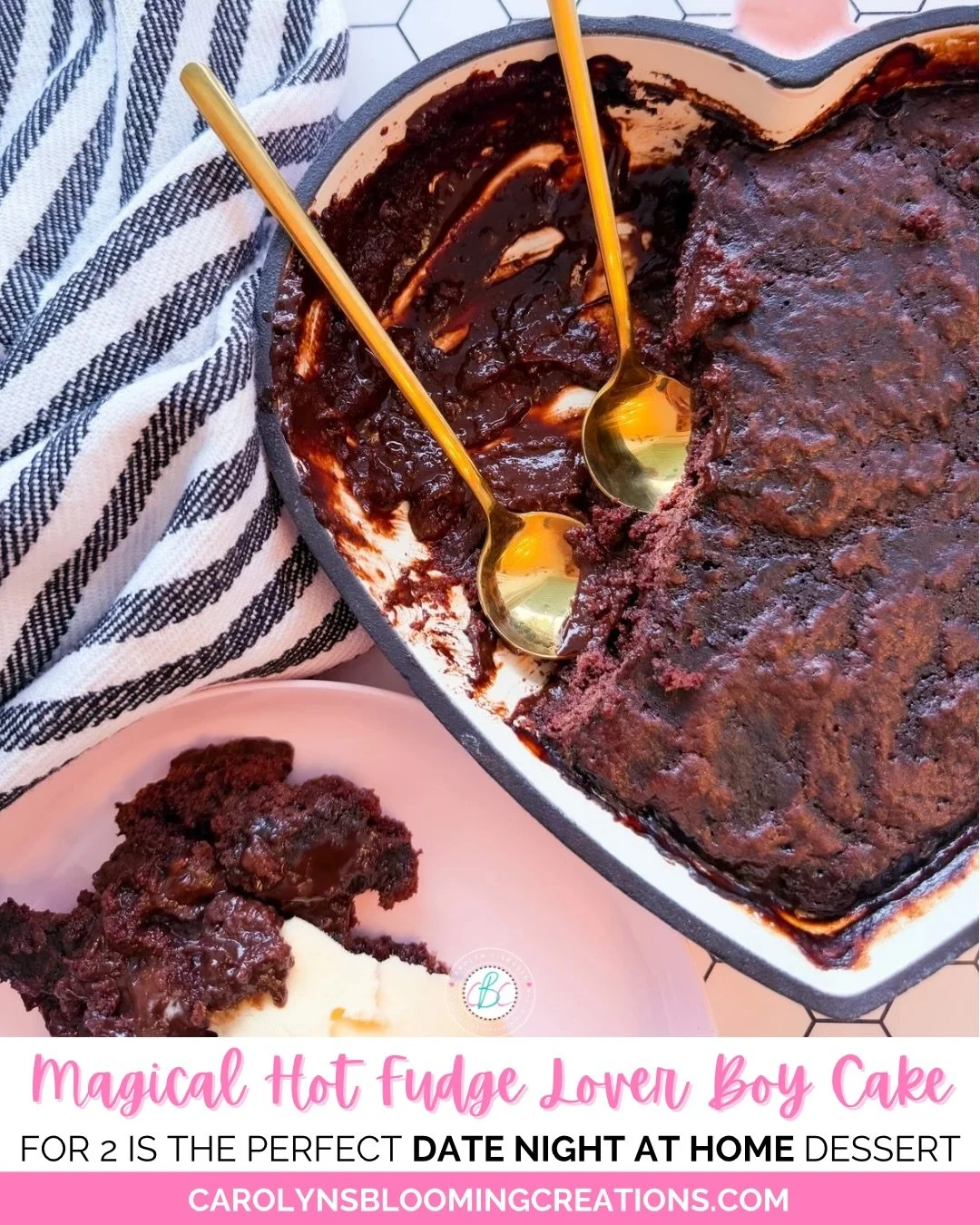 👀Making hungry eyes at this Magical Hot Fudge Lover Boy Cake for 2 : proof that the best date nights happen at home 🍫✨ Warm, gooey, chocolatey, and meant to be shared&mdash;no leftovers, just vibes.
 ➡️Save this for your next cozy date night in 💕
