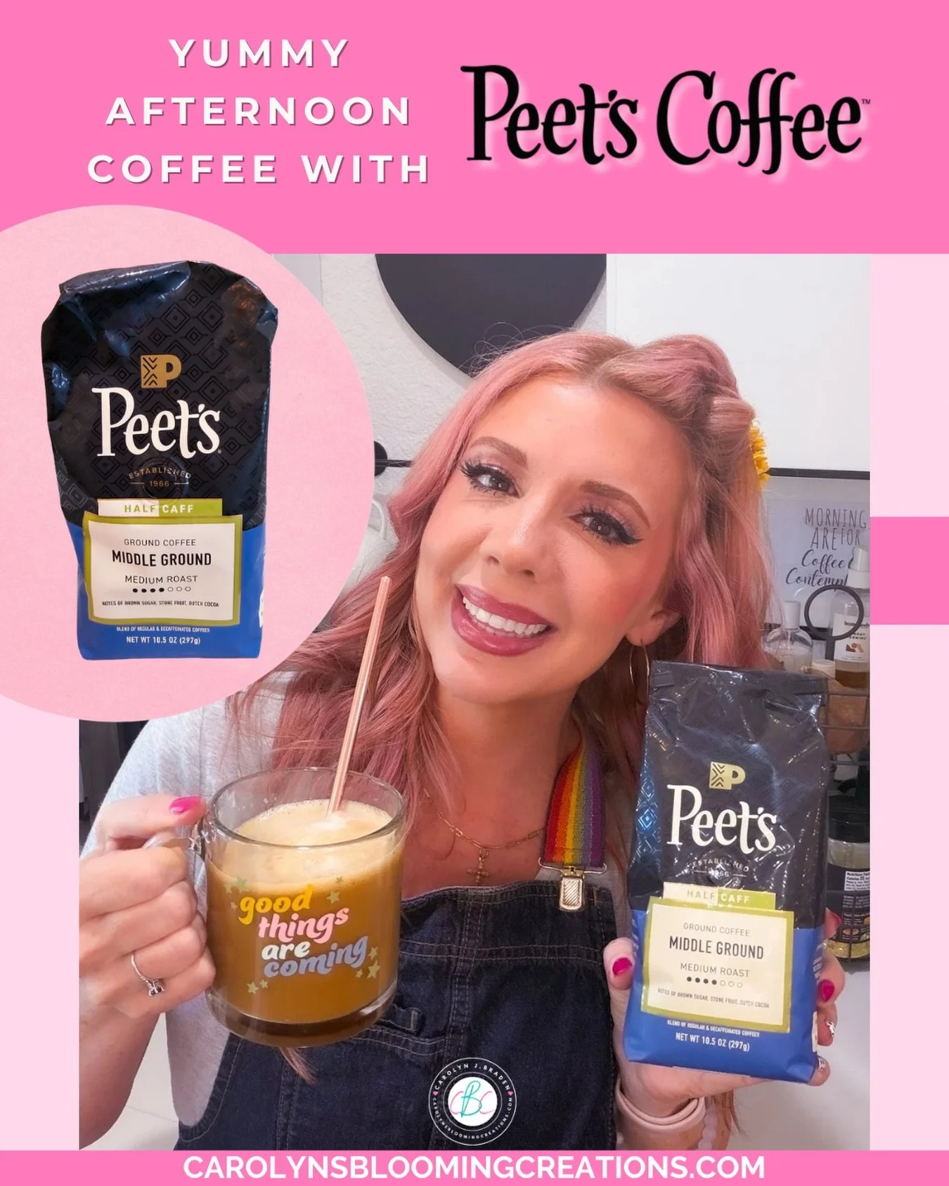 Half caff coffee: Tested and approved! This is the perfect afternoon coffee choice that is a great jitter-free pick me up! It tastes great, is smooth and pairs well with my almond milk for an at home coffee shop-like treat. 

💬more in comments

@inf