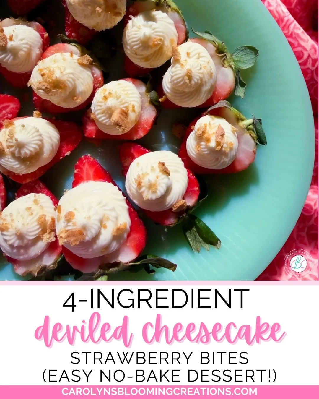 These 4-ingredient deviled cheesecake strawberry bites are my go-to when I need something quick, pretty, and seriously delicious 🍓✨ They taste like mini cheesecakes but take less than 30 minutes to make&mdash;perfect for parties, brunch, or just a s