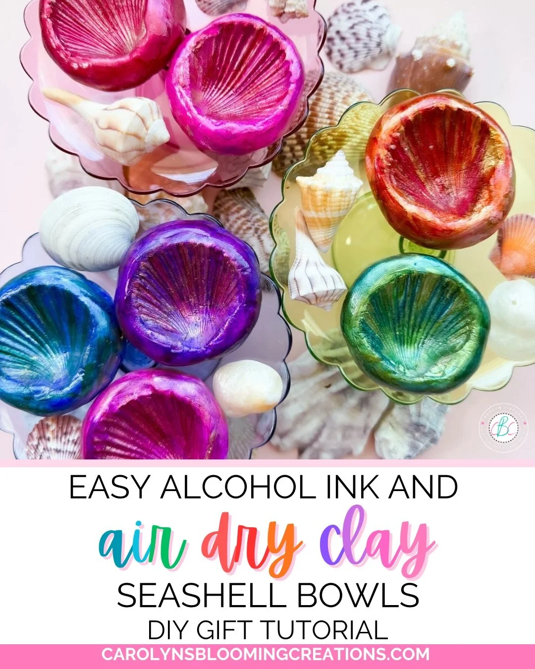 These alcohol ink seashell bowls turned out even prettier than I imagined 😍 such an easy DIY and they make the perfect handmade gift or jewelry dish ✨
I love how each one comes out completely unique depending on how the ink flows!
👉 My full step-by