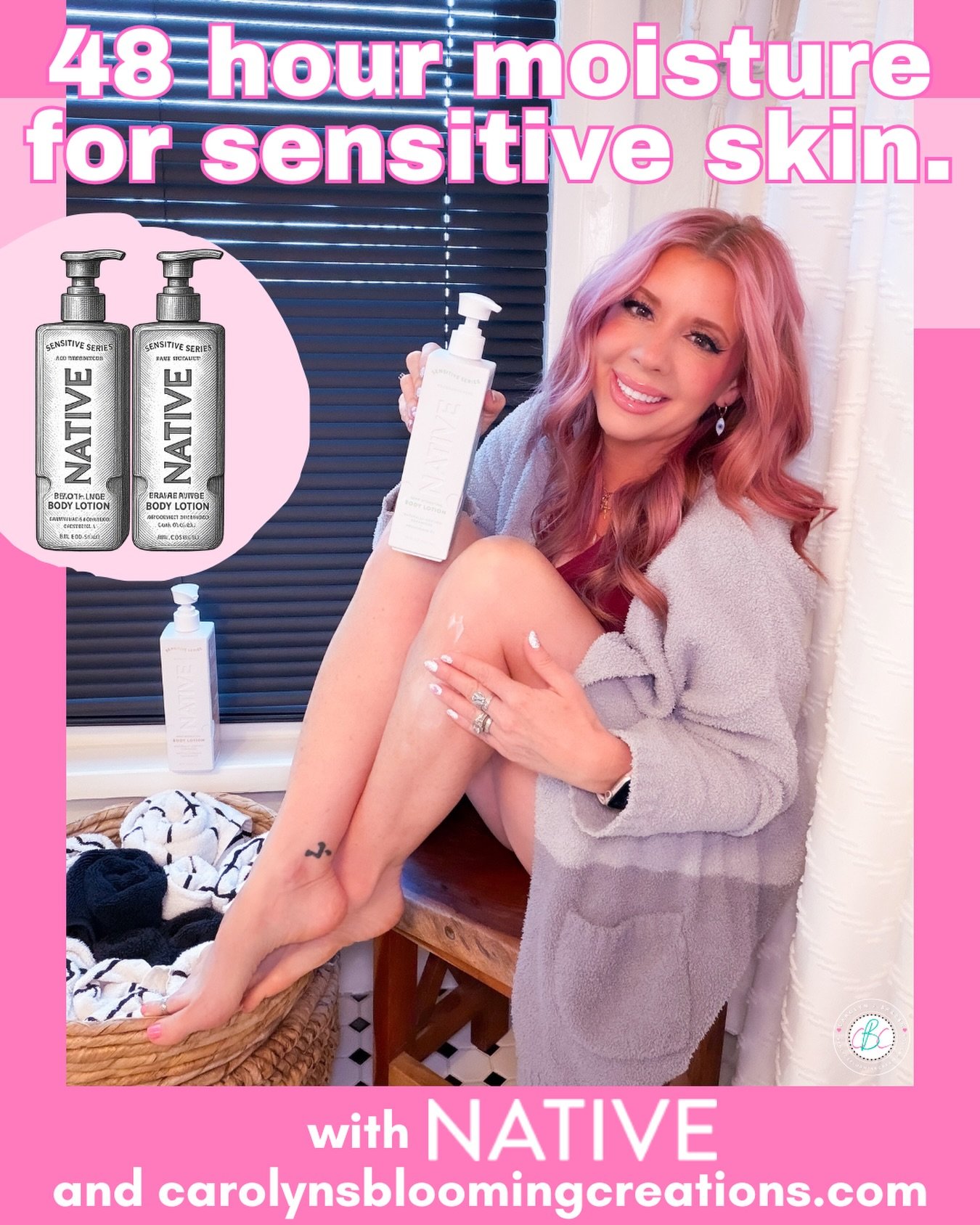 After testing the new Native Sensitive Series lotion, my super sensitive leg skin did not love the Bare Coconut 🥥 hypoallergenic scent (though it smells great)  but because it was so hydrating (and because I love Native) I purchased the fragrance fr