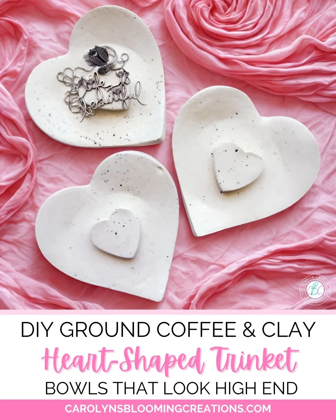 I&rsquo;m convinced the some of best gifts are handmade 🤍 These DIY heart-shaped trinket bowls made with used coffee grounds + air dry clay came out looking so high-end and cozy ☕✨
Perfect for Mother&rsquo;s Day, and yes&hellip; I made a matching li