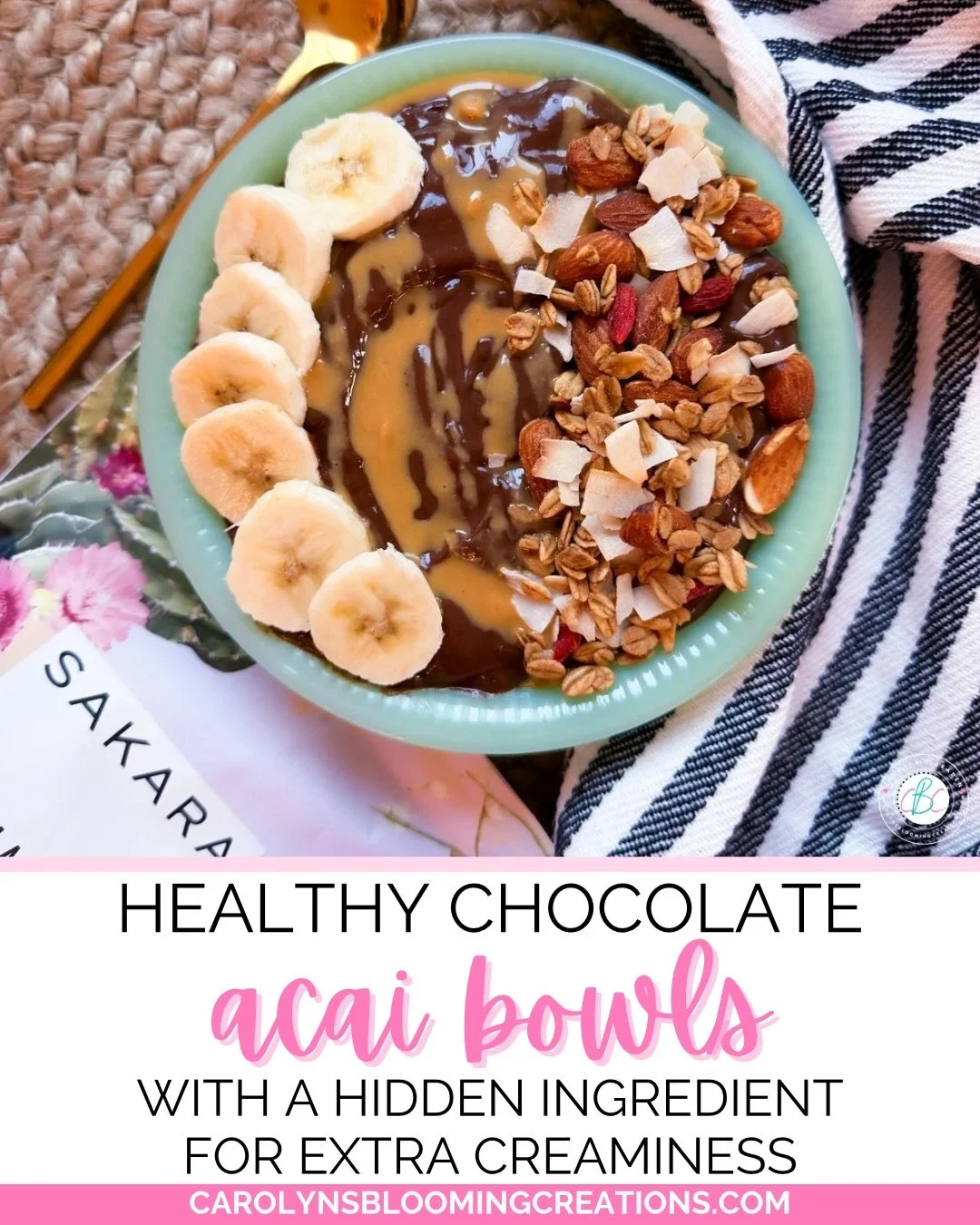 Chocolate for breakfast? Always. 🍫🥣 These Healthy Chocolate A&ccedil;a&iacute; Bowls are creamy, refreshing, naturally dairy-free, and packed with nourishing ingredients. The hidden avocado 🥑 makes them extra smooth, and my latest version topped w