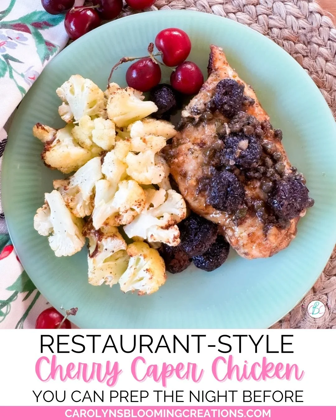 The kind of dinner that makes you want to pull out the good dishes. 🍒✨
This Restaurant-Style Cherry Caper Chicken is marinated overnight for incredible flavor, then baked with white wine and brown sugar for the perfect sweet-and-savory finish. It&rs