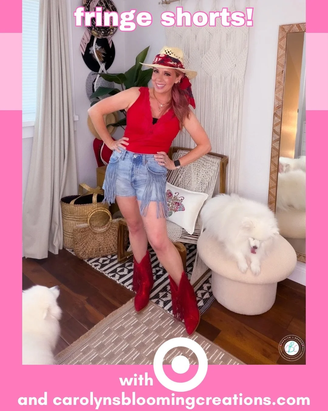 I found the CUTEST fringe shorts at @target and apparently I&rsquo;m all about them&hellip; but my pups? Not impressed. 😂🐾 They gave these shorts a solid &ldquo;meh,&rdquo; which honestly tracks with their usual fashion commentary.
❣️‼️If you&rsquo