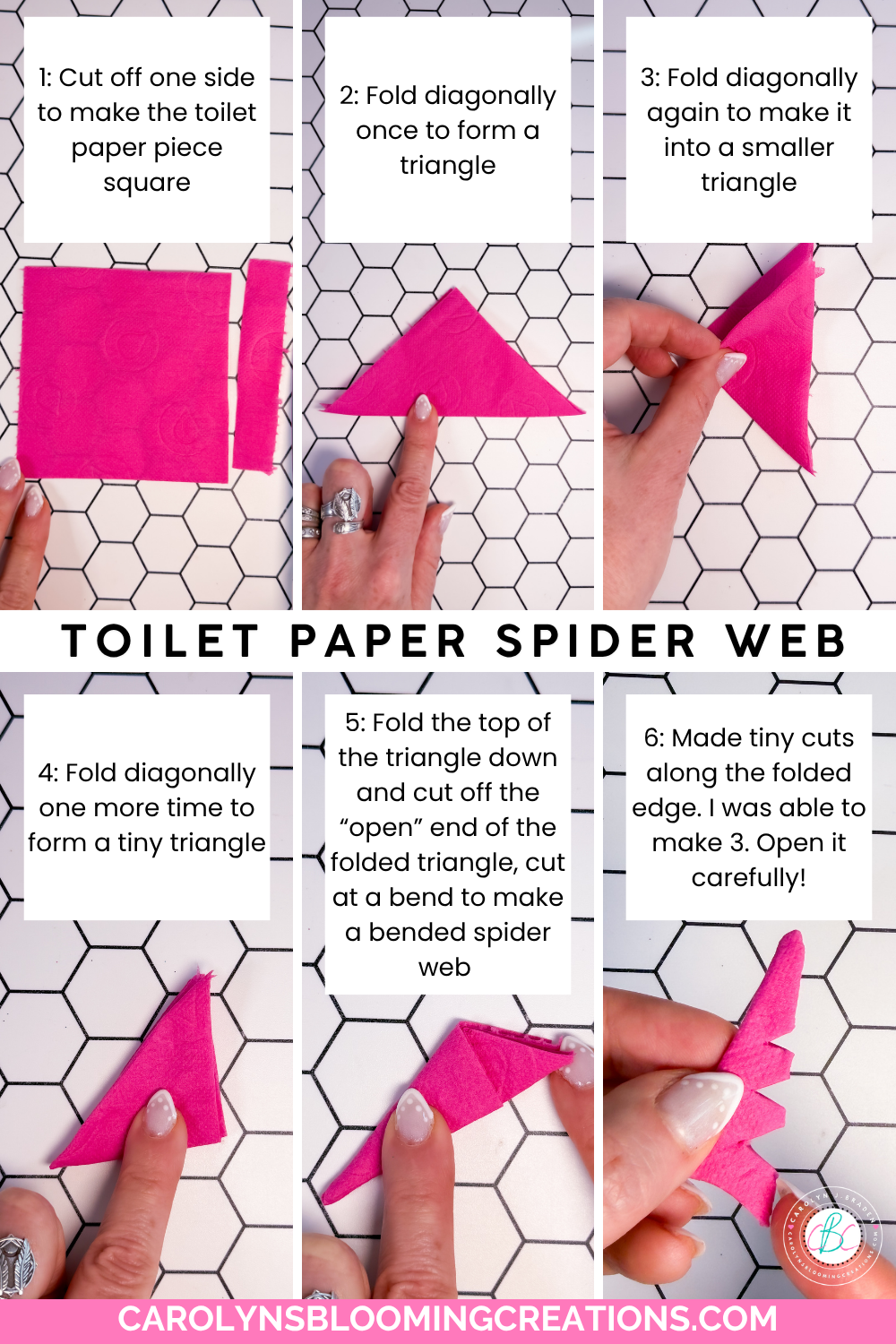 How to Make a Spider Web with Toilet Paper