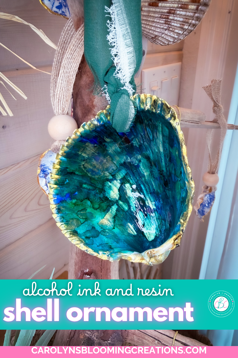 Easy DIY Alcohol Ink Seashell Craft That Looks Like Ocean Galaxies