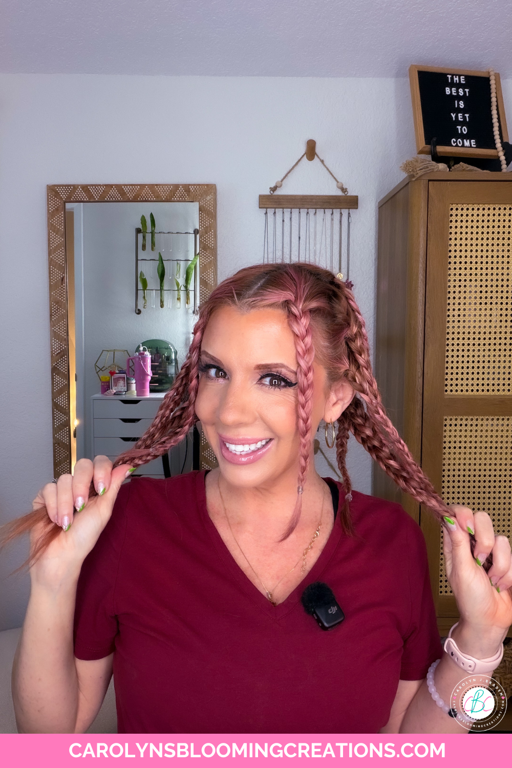 wavy hair with braids tutorial