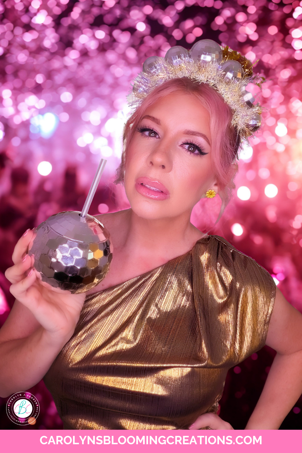 easy party bun hairstyle on Carolyn Braden