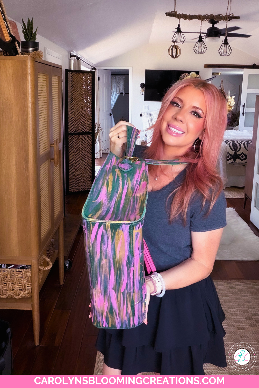 how to paint a purse with leather paints