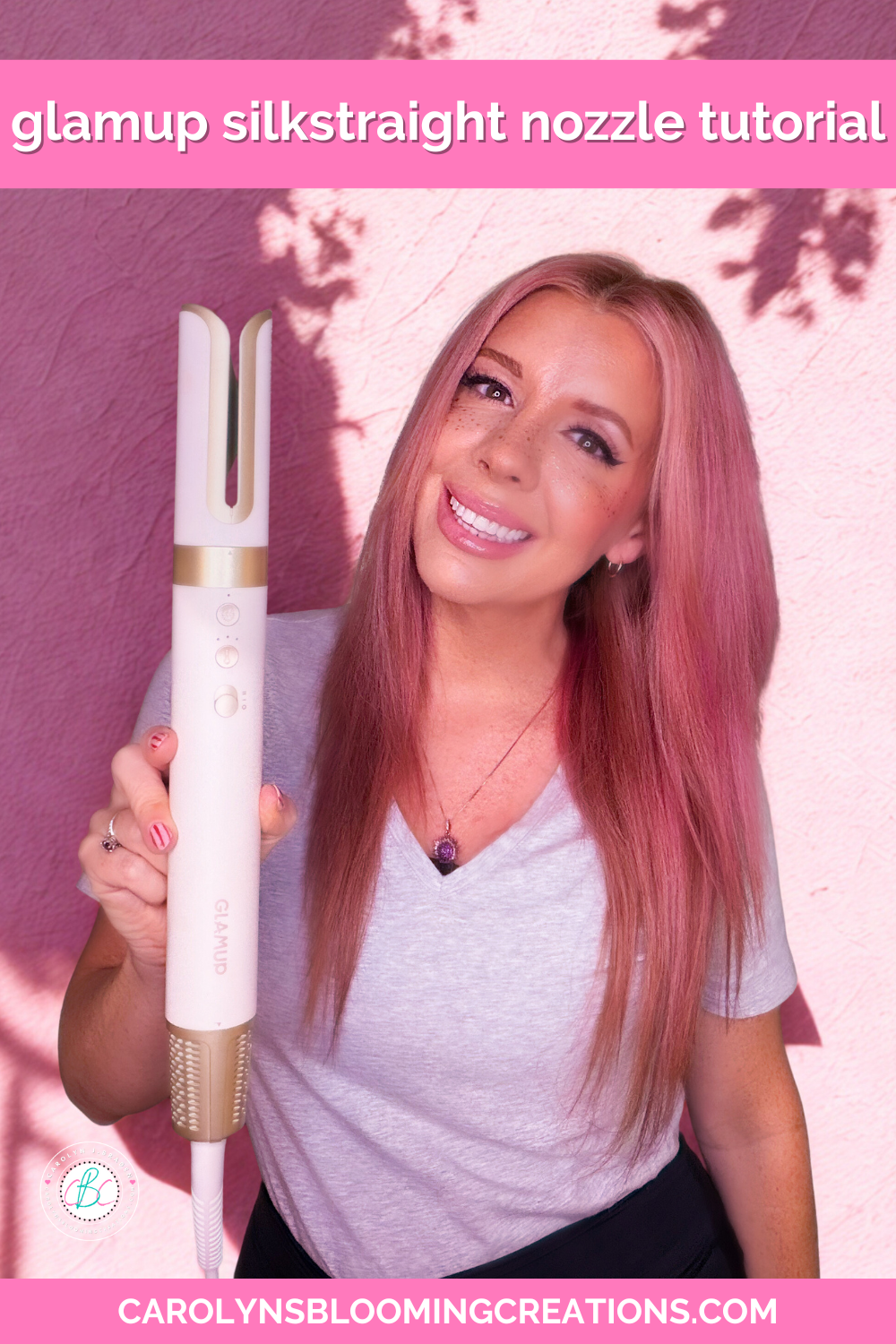 glamup silkstraight straightener nozzle tutorial