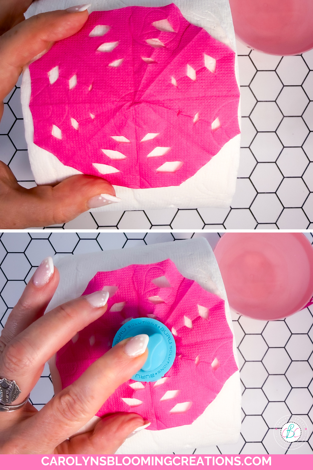 Pink and Black Toilet Paper Spider Web Halloween Craft