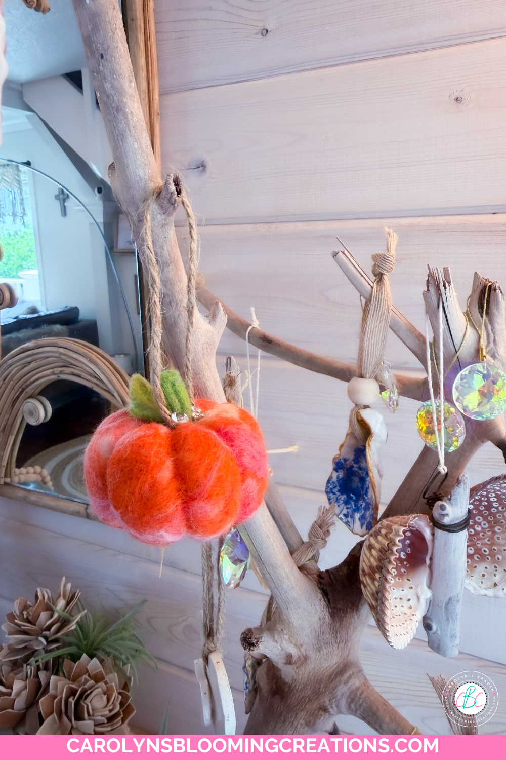When Life Throws a Curve Ball, I Create: Needle Felted Pumpkin