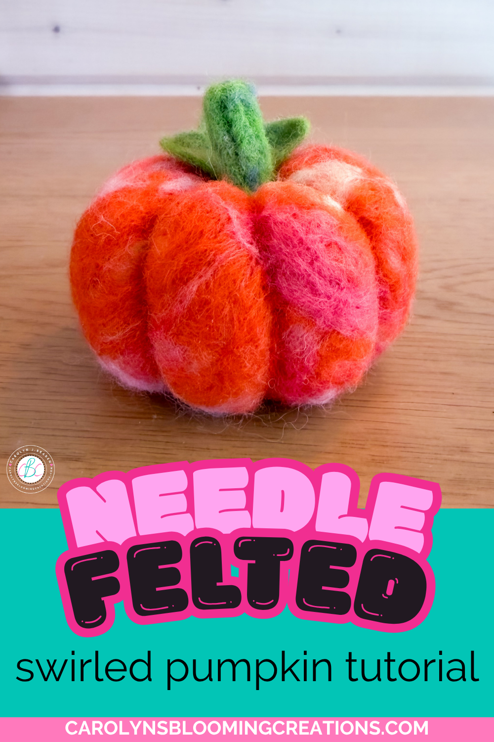 Easy Needle Felting Pumpkin Craft for Beginners