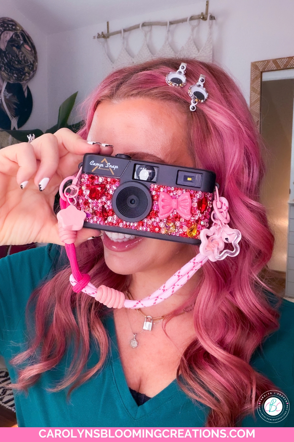 DIY Halloween Hair Clips with Rhinestones
