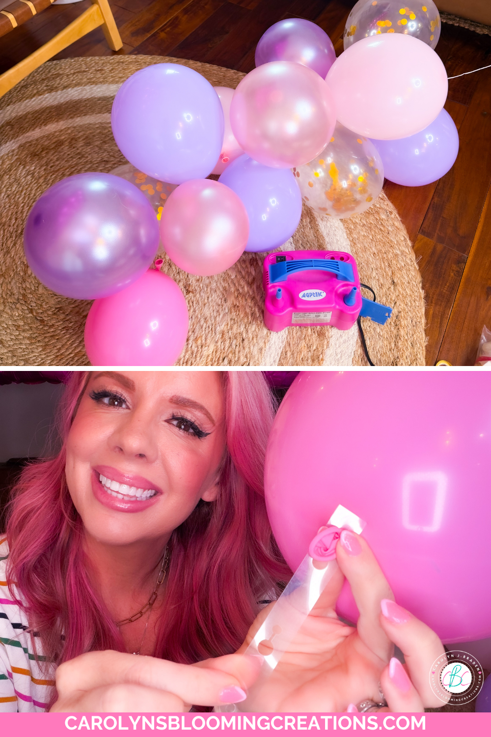 Pink Inflatable Balloon Backdrop for Birthday Photos