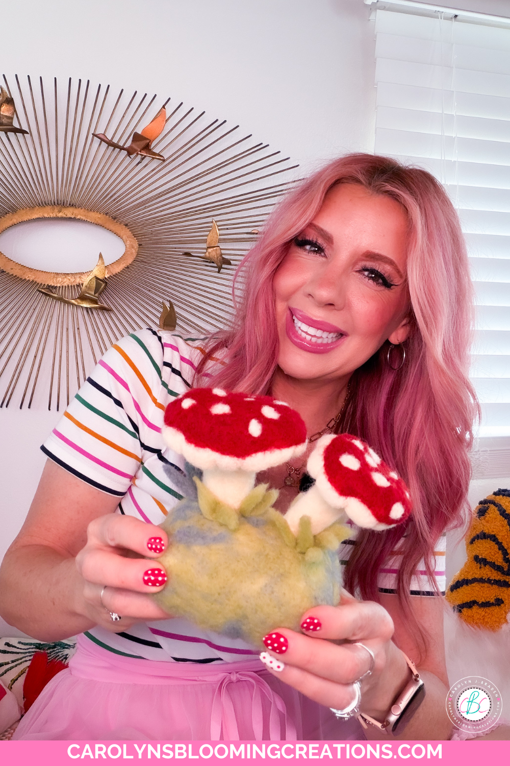 Carolyn Braden's Adorable Mushroom Needle Felting Project (Beginner Friendly!)