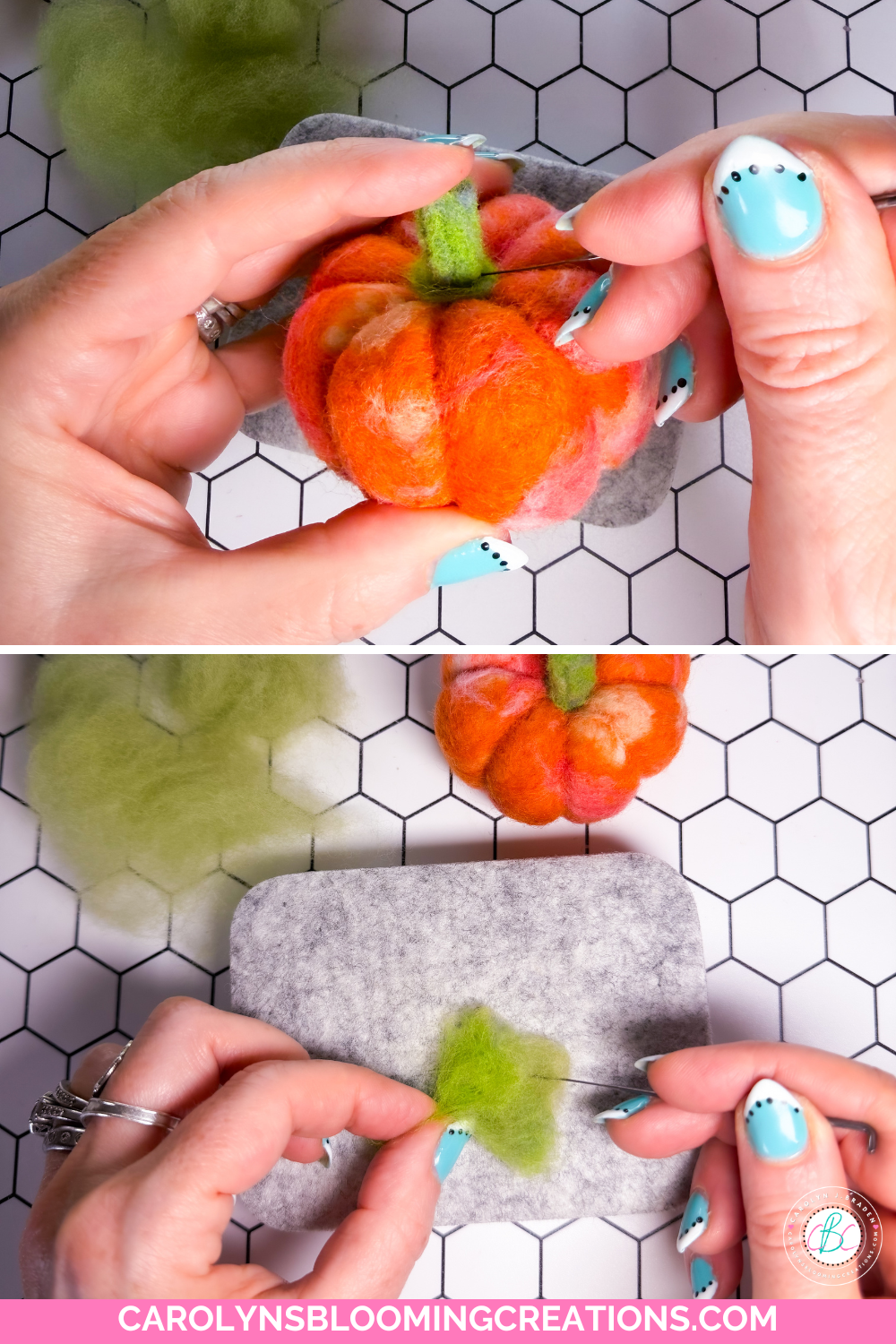 DIY Needle Felted Pumpkin Decor for an All-Season Tree