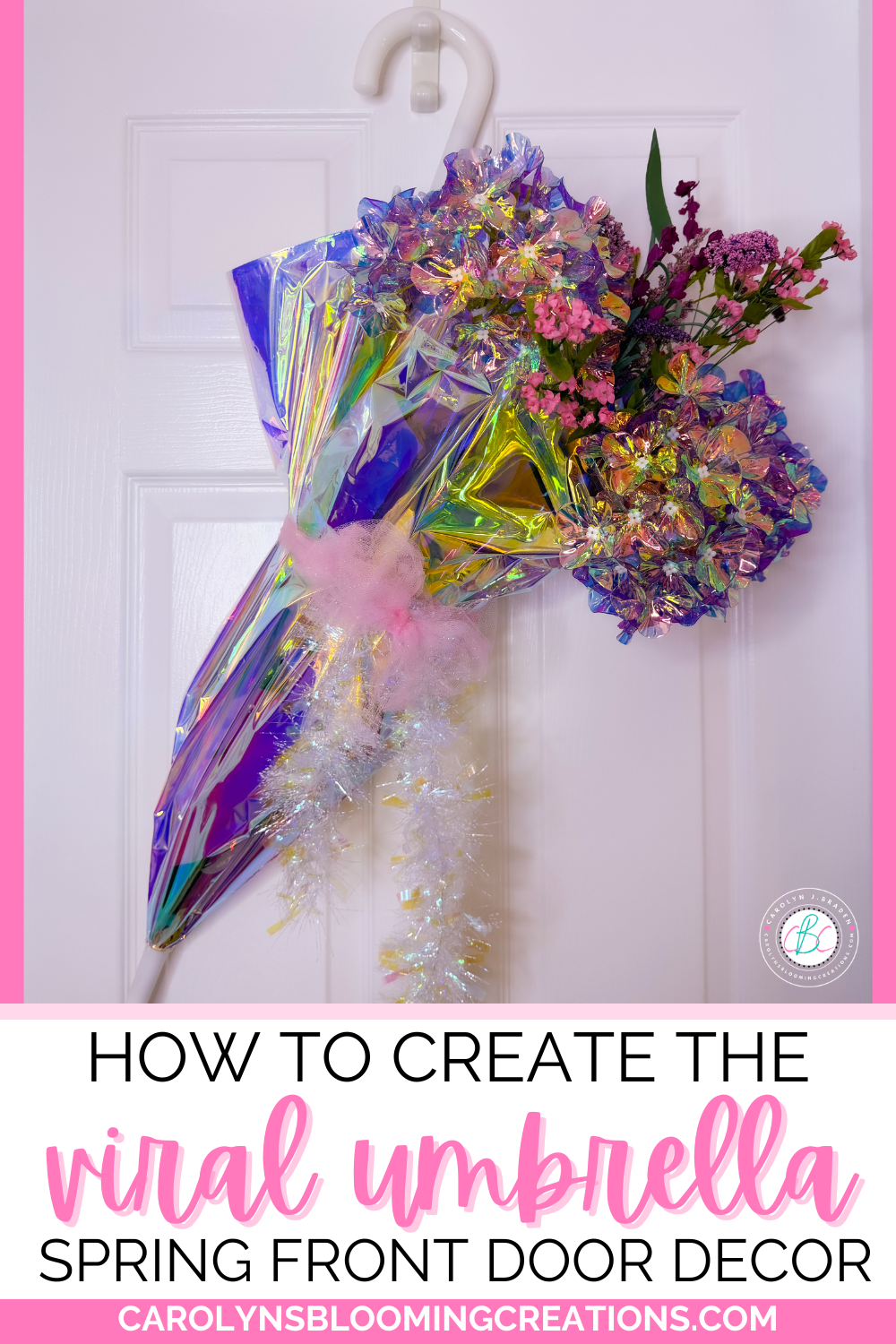 🌸 How to Create the Viral Umbrella Spring Front Door Decor (Easy DIY Guide)