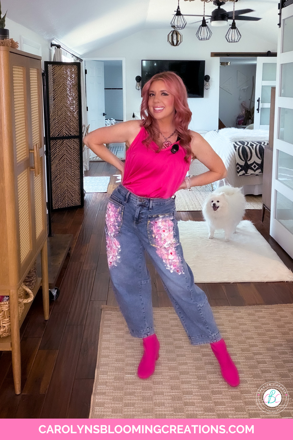 Ruti Petite Slouchy Jean painted by Carolyn Braden