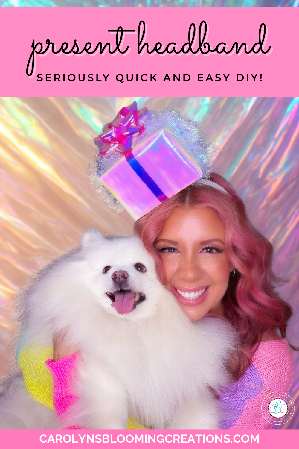 DIY present headband and Minnie Pearl