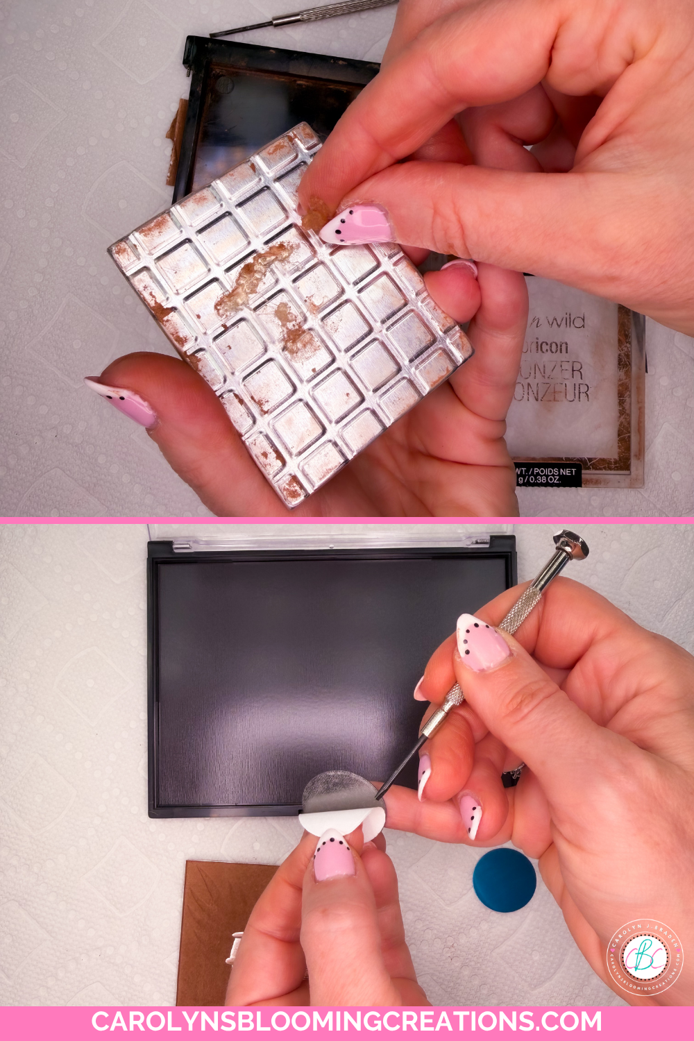 How to Make a Custom Magnetic Makeup Palette from Broken Compacts