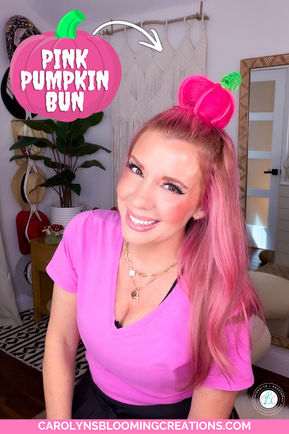 Pinterest-Inspired Pink Pumpkin Hairstyle You Can DIY