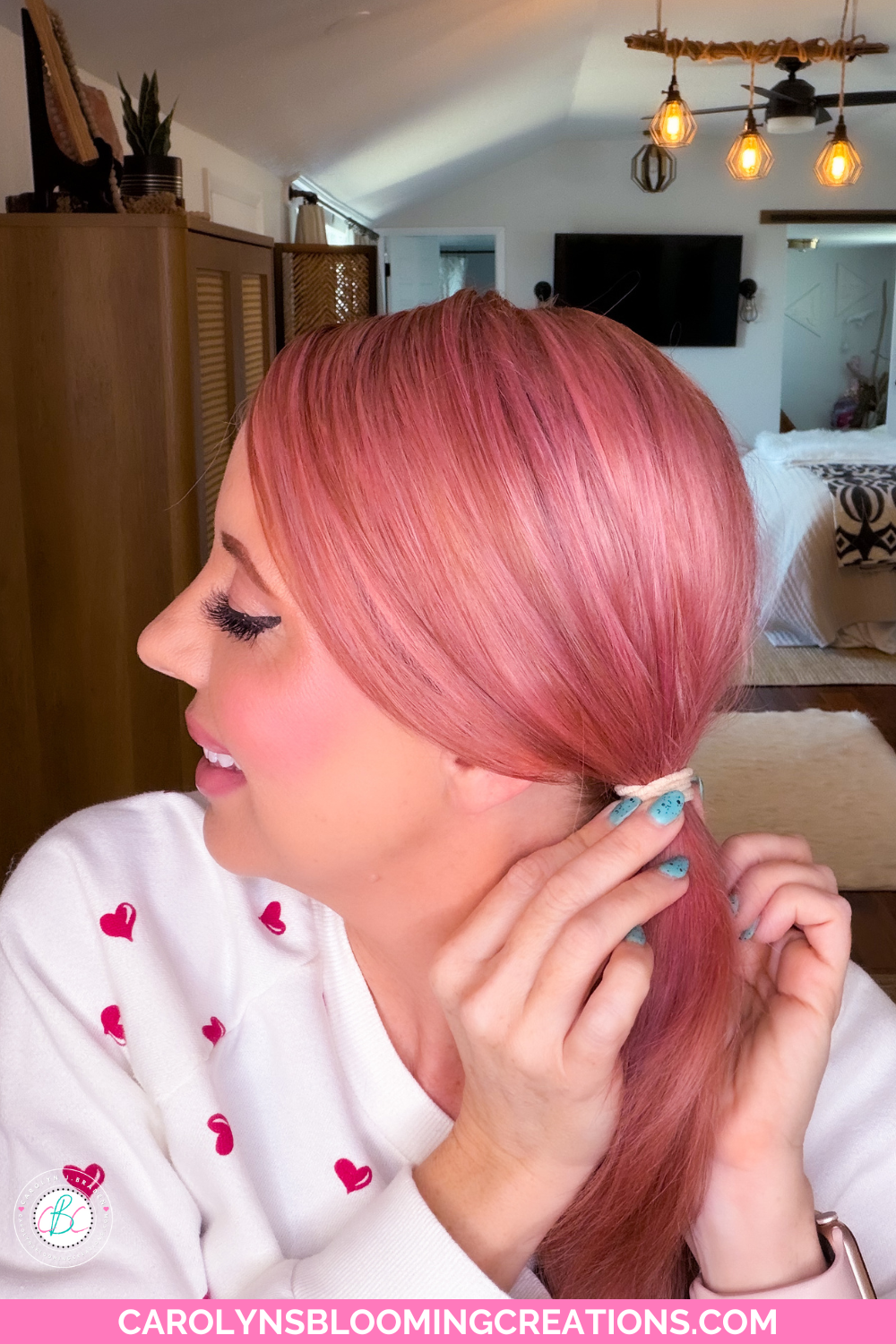 romantic side-ponytail hair tutorial