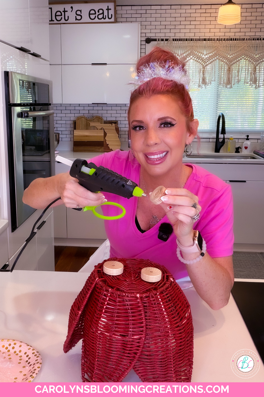 how to turn a basket into a lamp