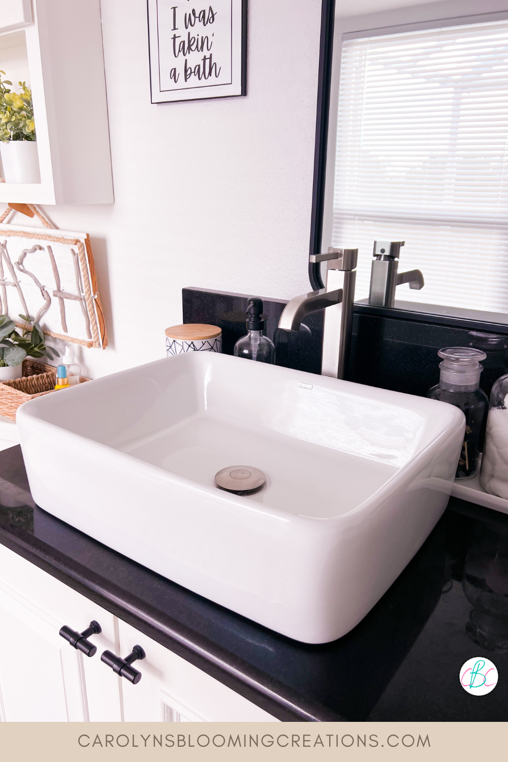 Interior Trends: DIY Bowl Or Vessel Sink Update ??? DIY Home Improvements Carolyn's Blooming Creations