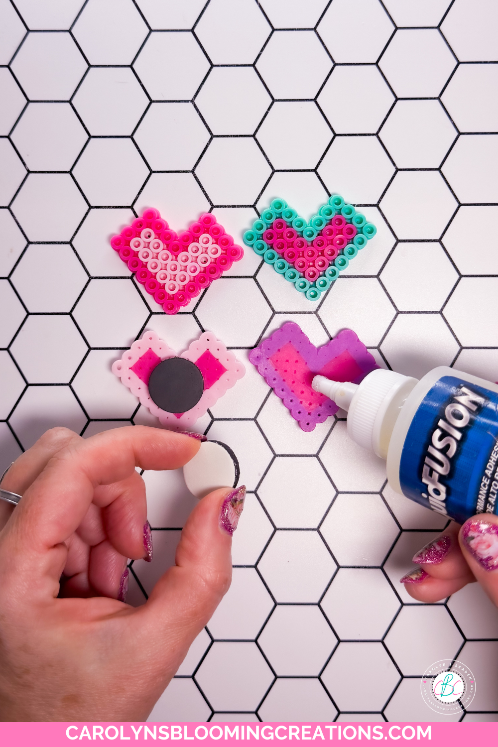 Magnetic Perler Bead Valentine Craft Idea