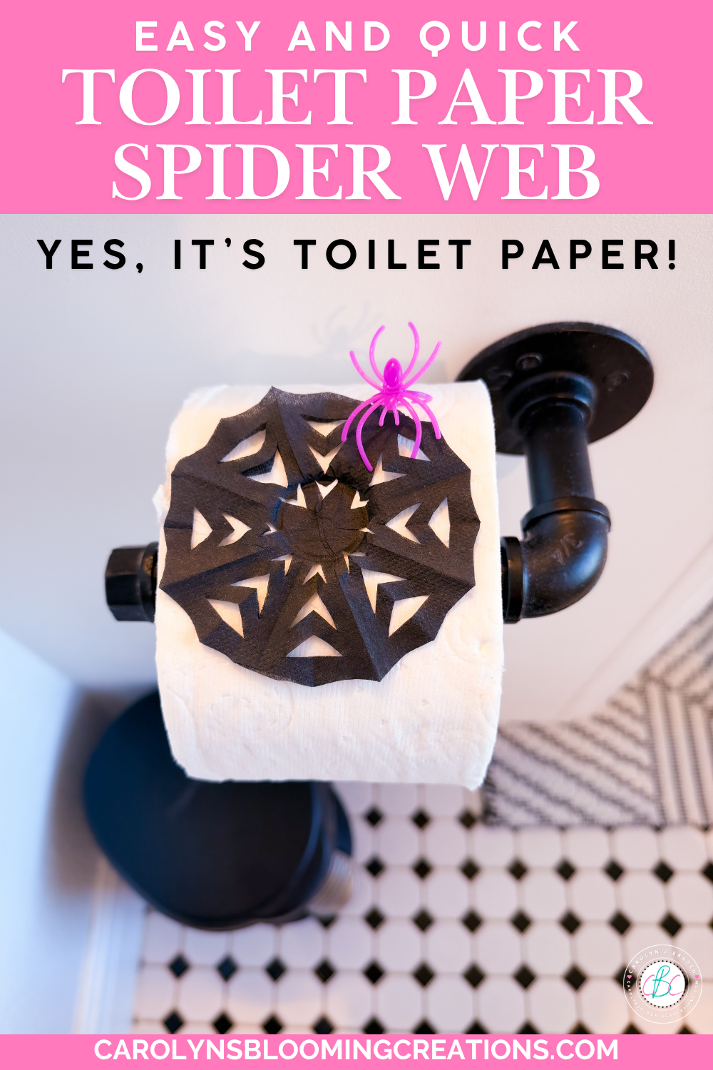 DIY Toilet Paper Spider Web for Spooky Halloween Decor