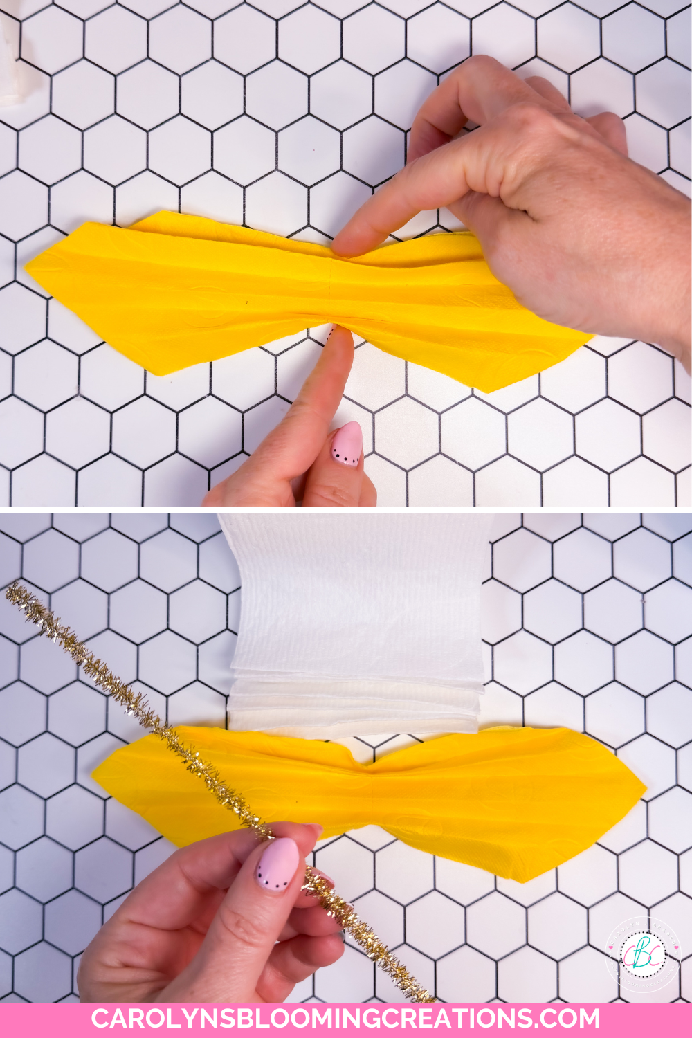 Blue & White Toilet Paper Butterfly Craft