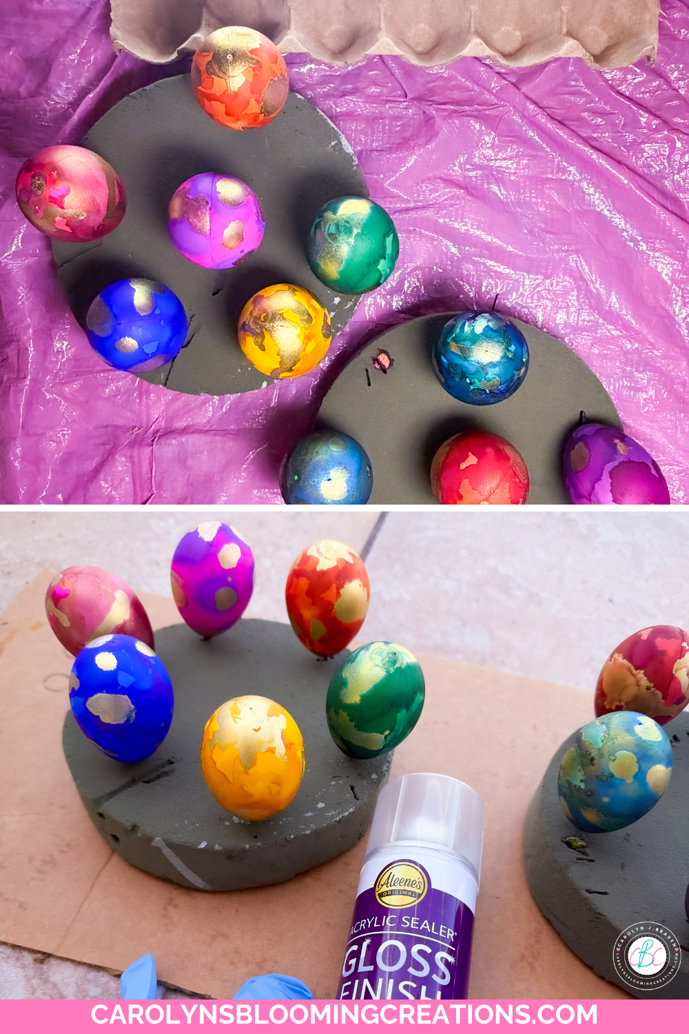 Beautiful DIY Easter Ornaments from Plastic Eggs