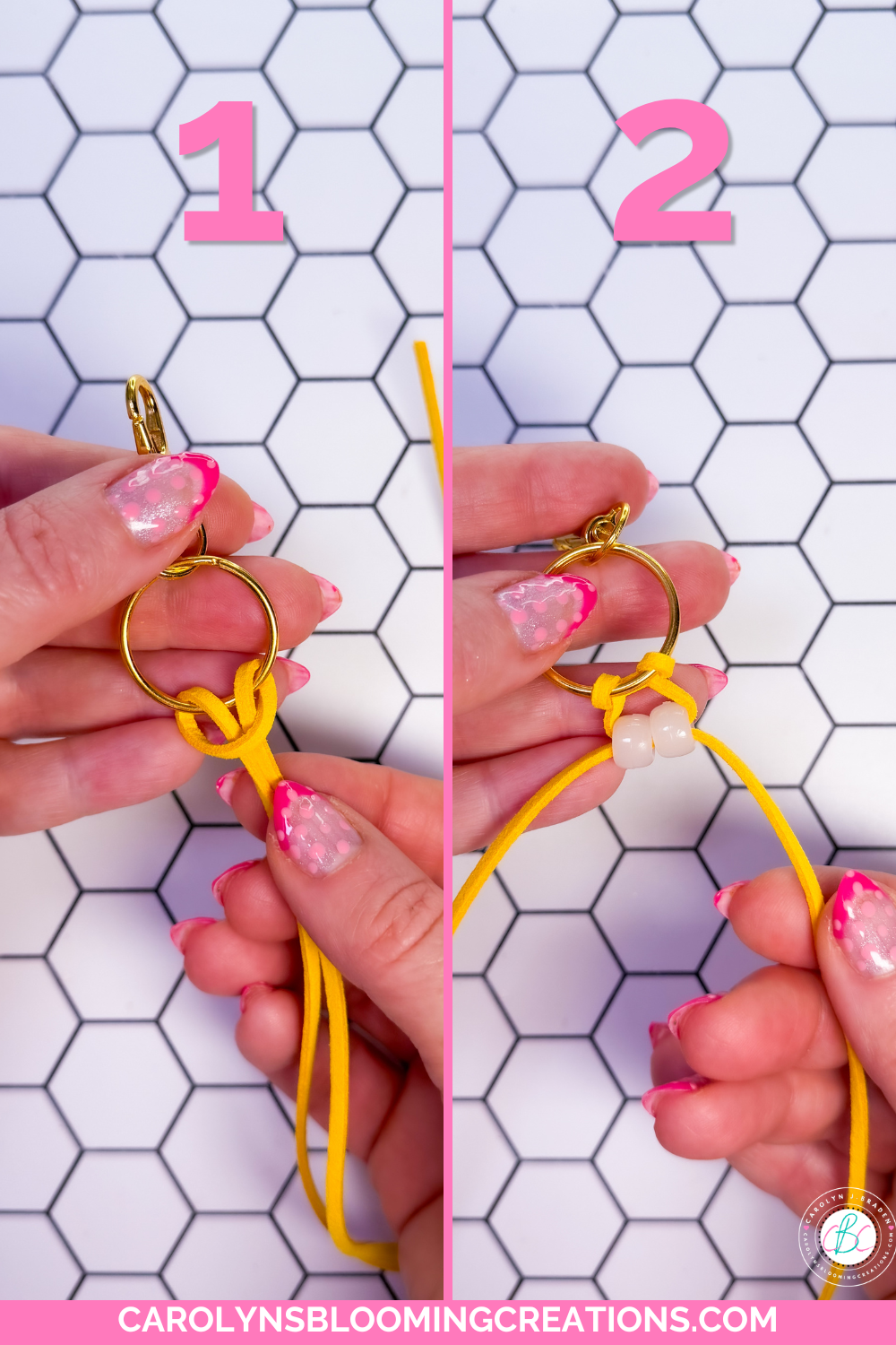 Cute DIY Backpack Charm with UV Color-Changing Beads