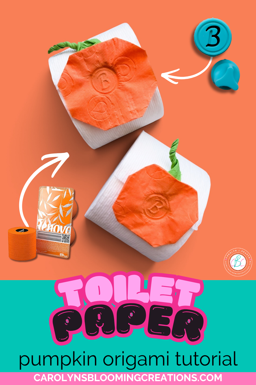The Cutest Toilet Paper Origami Pumpkin for Fall