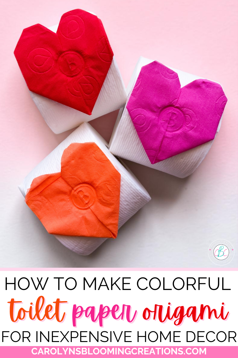 How to Make Colorful Toilet Paper Origami for Inexpensive Home Decor