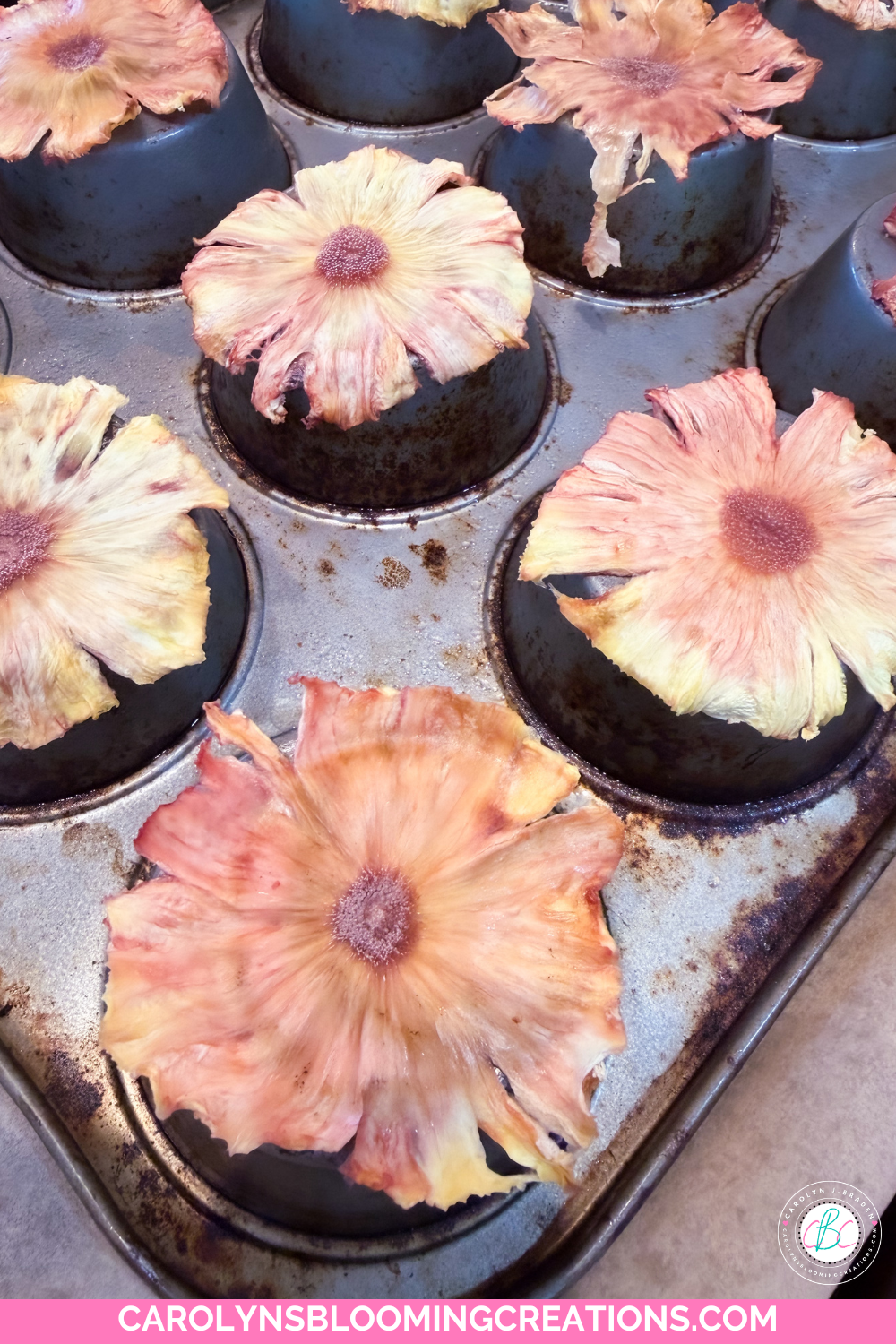 Pineapple Flowers for Cupcakes and Cakes