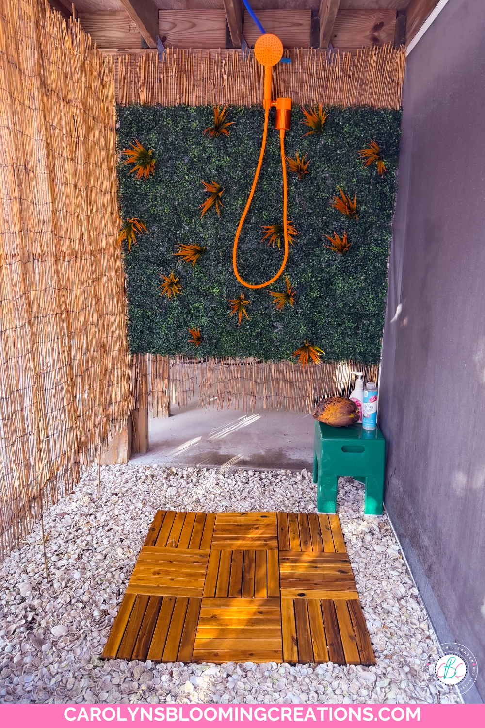 How to Create a Beautiful Tropical Outdoor Shower at Home