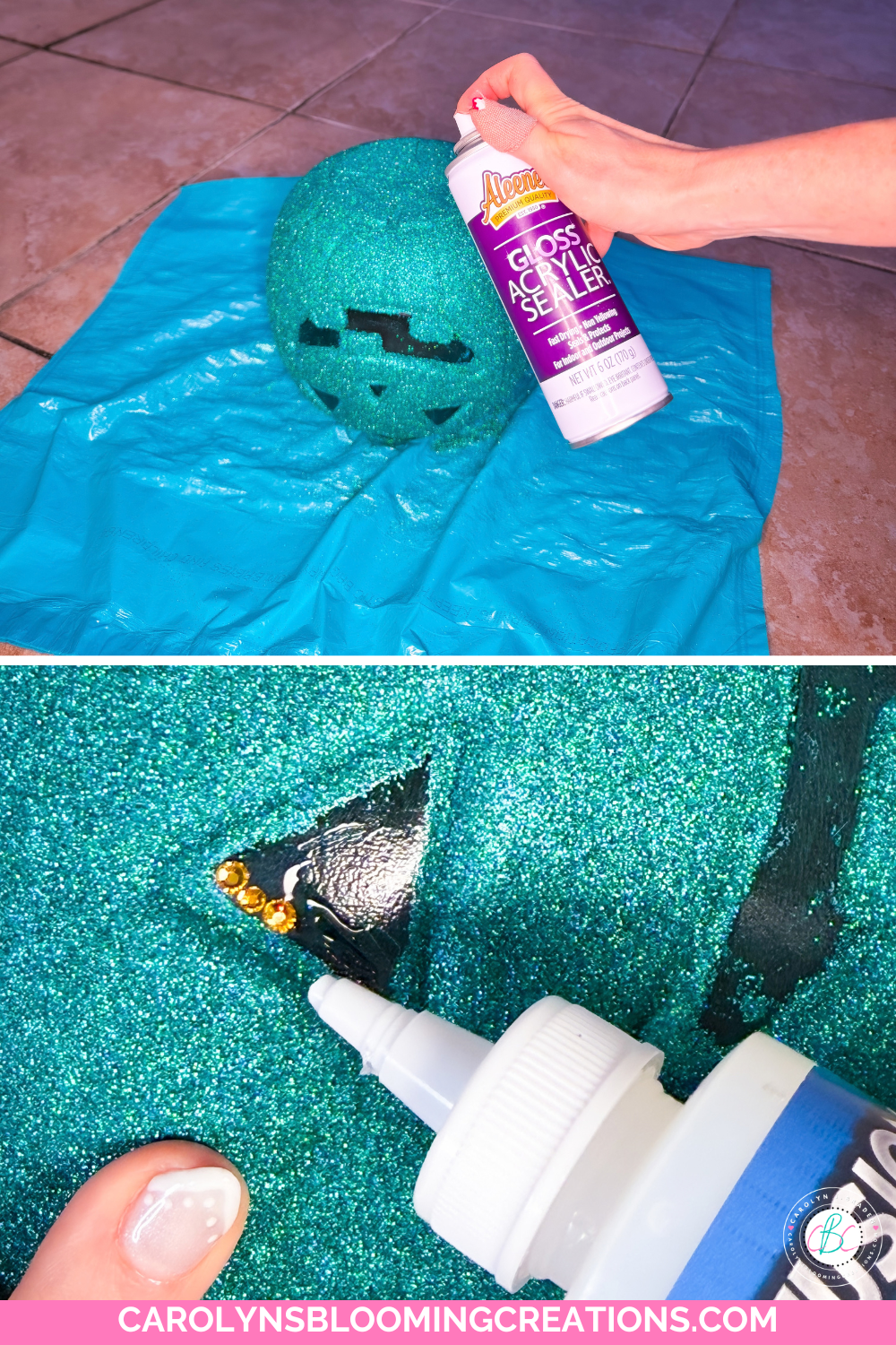 Glitter Pumpkin Bucket Makeover: Before & After