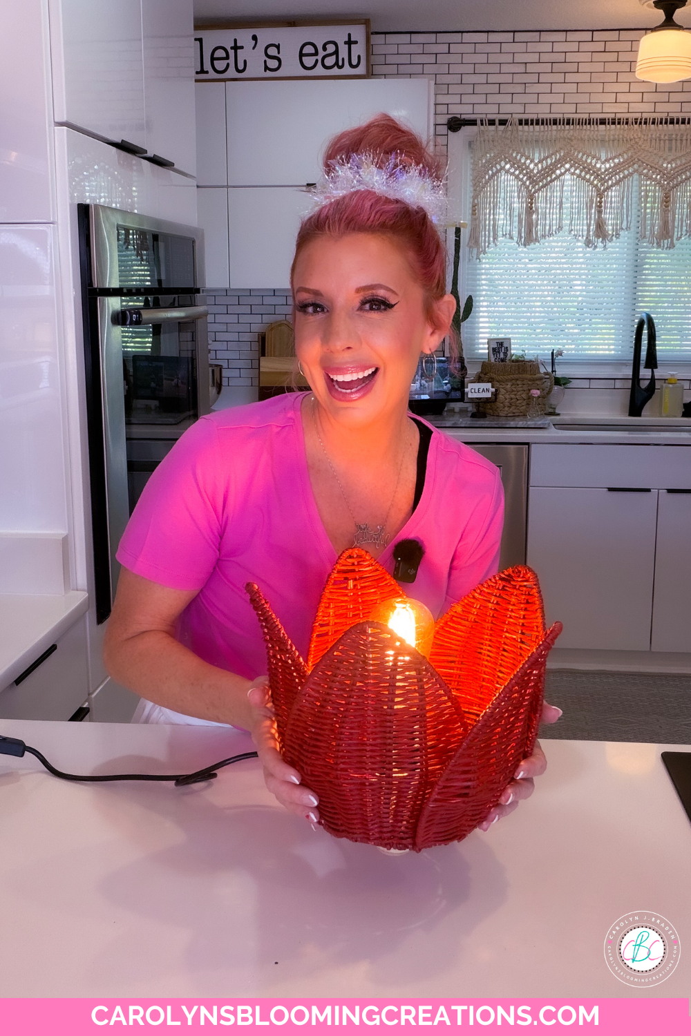 easy diy lamp using a basket