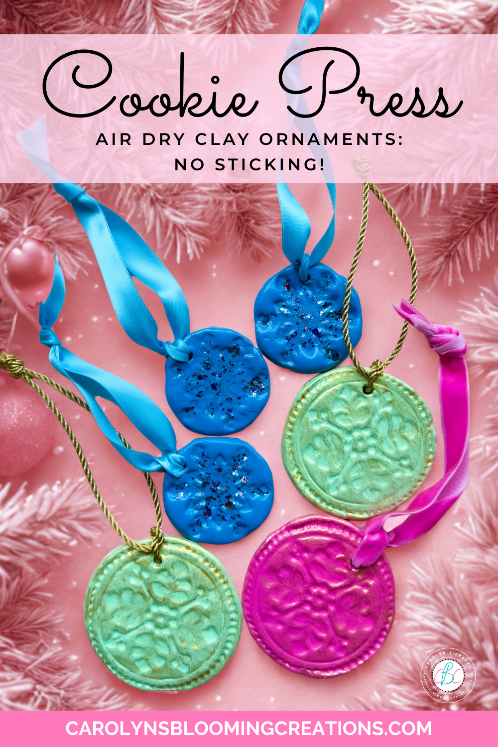 Cookie Press Ornaments with No Sticking