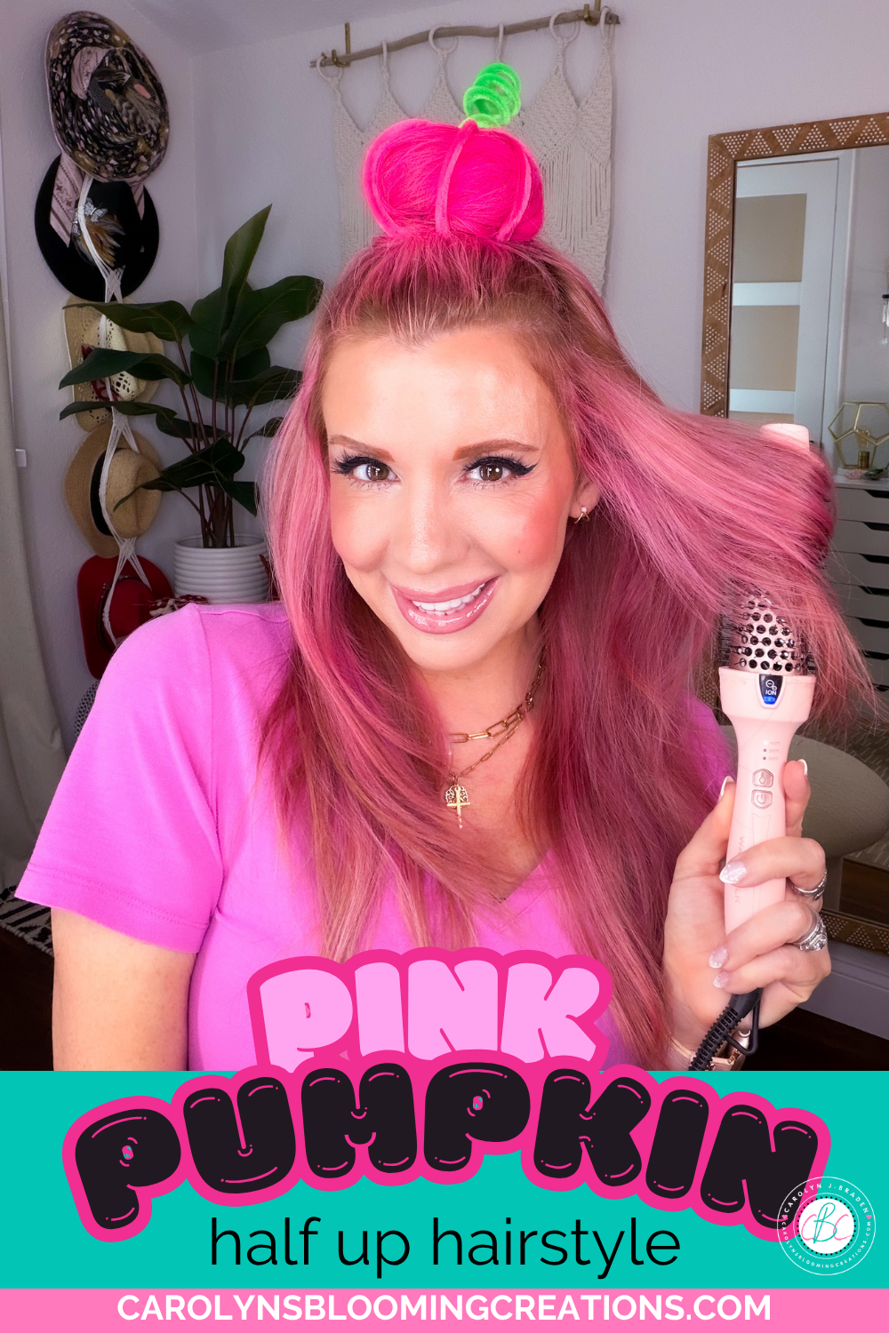 DIY Pumpkin Hair Bun Using Pipe Cleaners