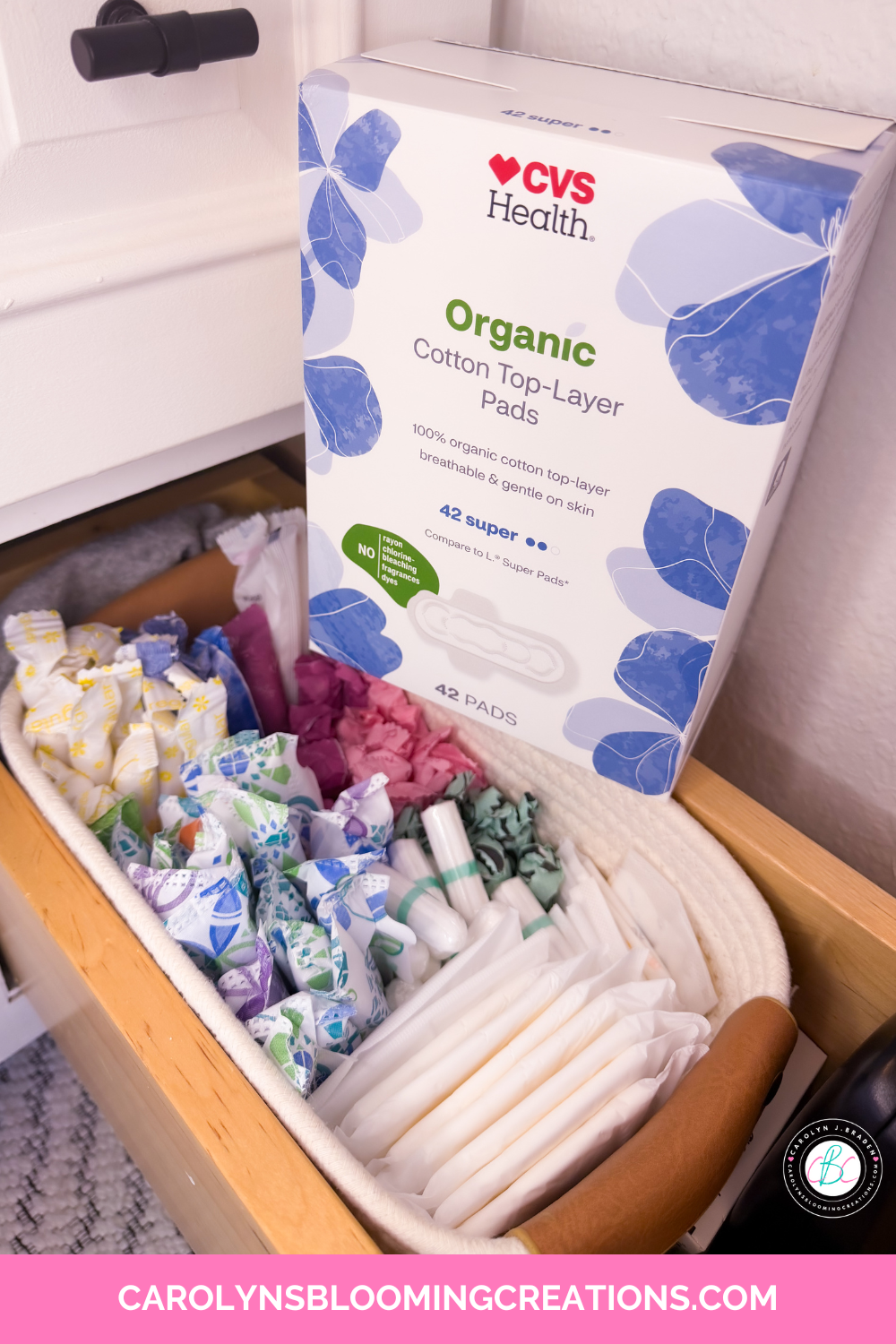 organized feminine products