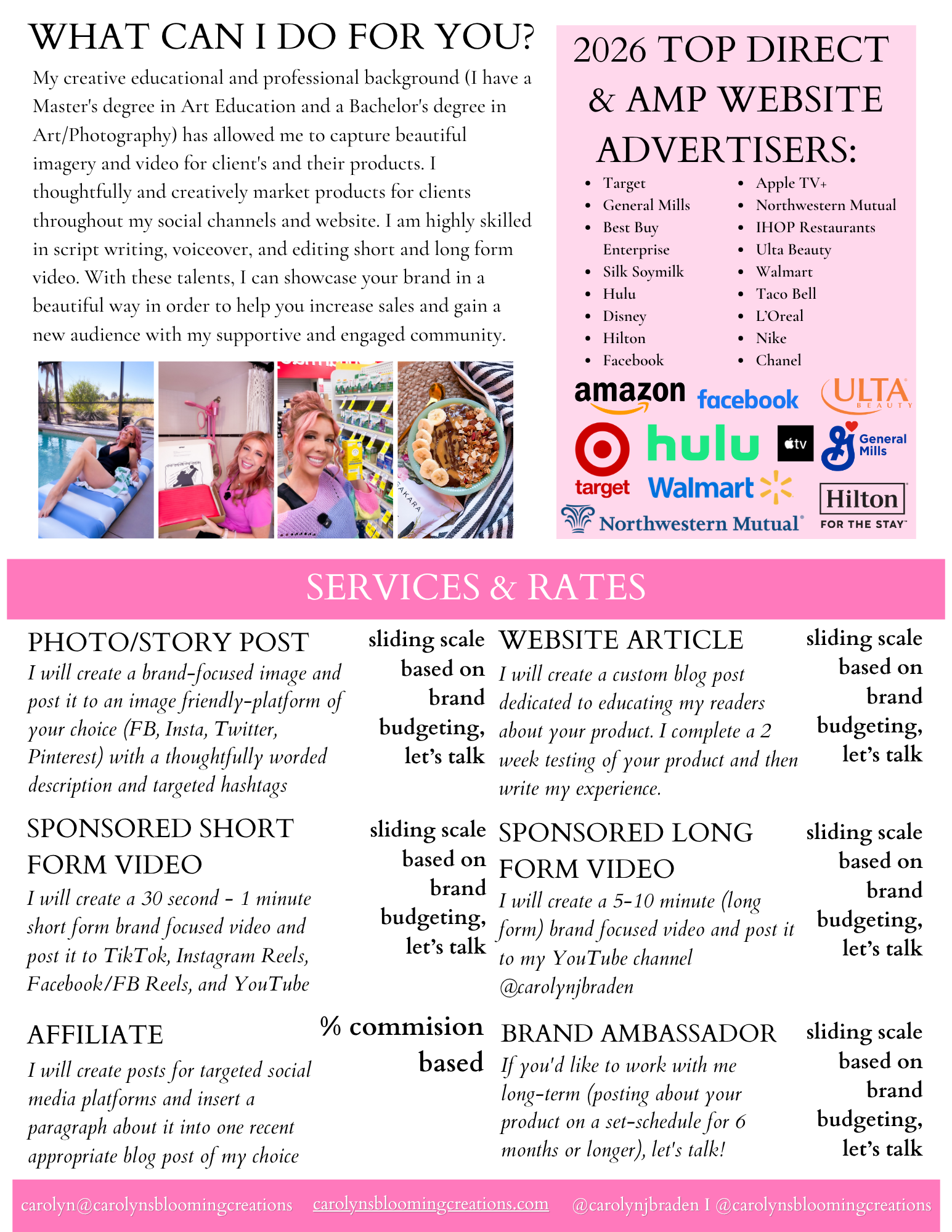 Carolyn Braden Media Kit 2026