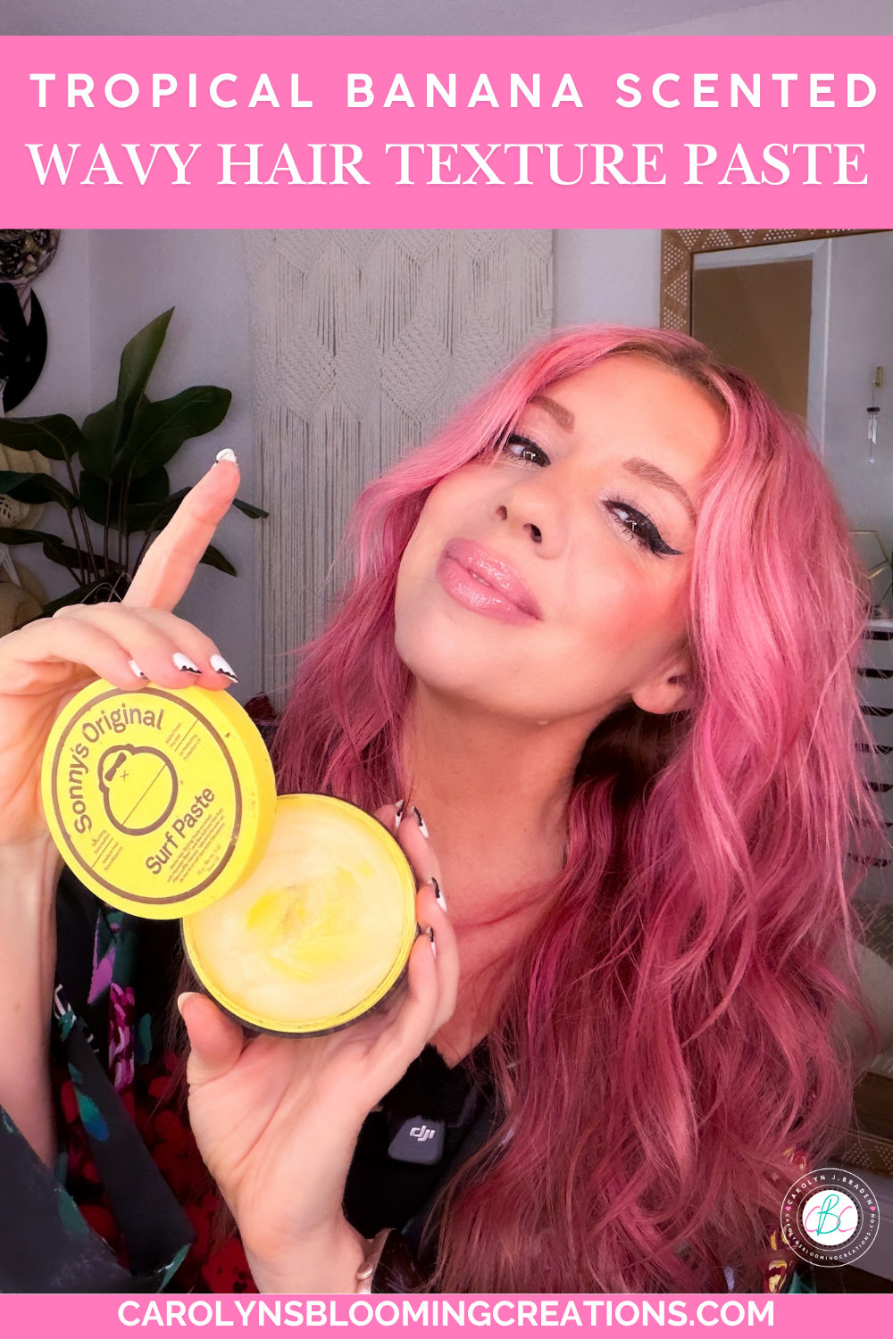 Using Sun Bum Sonny's Surf Hair Paste to define wavy hair